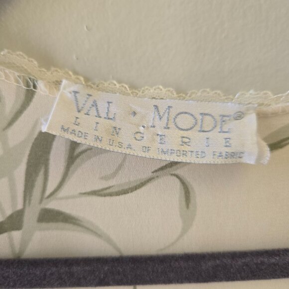 Vintage Val Mode Floral Sheer Kimono Robe Medium Cream Tie Belt Lace Trim - Picture 5 of 9